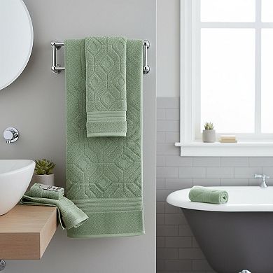 6-Piece Combed Cotton Towel Set 600 GSM Absorbent Plush