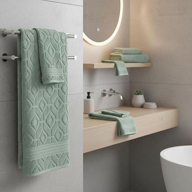 6-Piece Combed Cotton Towel Set 600 GSM Absorbent Plush