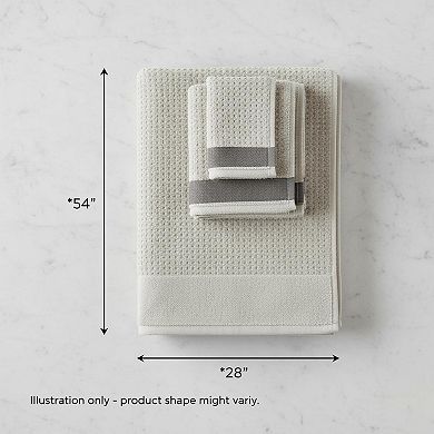 Spa Waffle Towel Set 6 Piece Premium Weave Natural