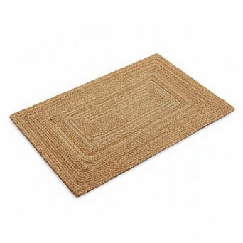 Hand Woven Jute Braided Rug Reversible Boho Farmhouse Indoor Outdoor Decorative Floor Rug