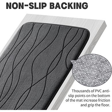 Memory Foam Bathroom Rug Set 5 Piece Ultra Absorbent Non Slip Machine Washable