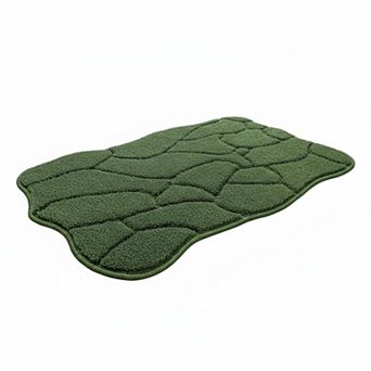 Bathroom Rugs Non Slip Extra Soft Absorbent Microfiber Wave Design Machine Washable Bath Mats