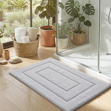 Bathroom Rug 36x24 Non Slip Washable Soft with Rubber Backing