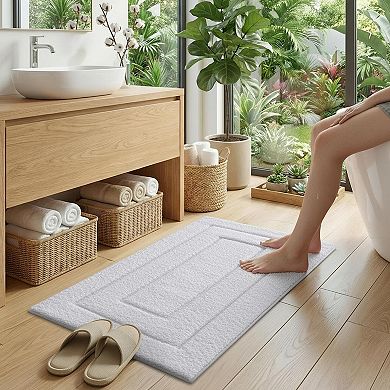 Bathroom Rug 36x24 Non Slip Washable Soft with Rubber Backing