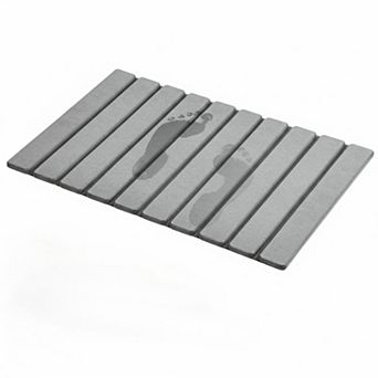 Foldable Diatomaceous Earth Bath Mat Super Absorbent Non-slip Quick Drying Compact Easy Storage