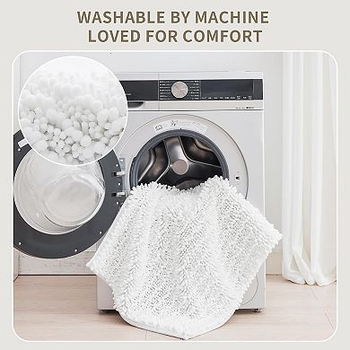 Bathroom Rug Non Slip Washable Extra Thick Soft Chenille Absorbent Quick Dry Plush Shaggy Floor Mat