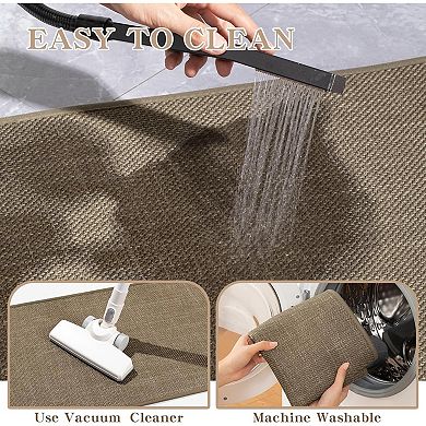 Bathroom Rugs Mat Ultra Thin Non Slip Quick Dry Absorbent Durable Easy Clean Low Profile