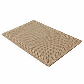 Waffle Bath Mat Boho Non Slip Absorbent Machine Washable
