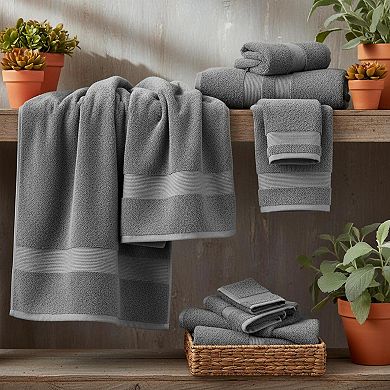 8 Piece Cotton Towel Set Plush Absorbent 2 Bath 2 Hand 4 Washcloths