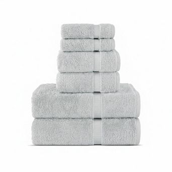 Towels Set 6 pc Turkish Cotton Bath Towels 2 Bath 2 Hand 2 Cloth