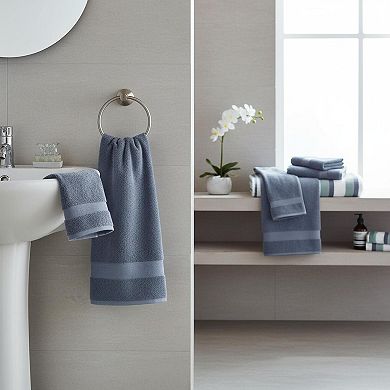 6-piece Reversible Yarn Dyed Jacquard Towel Set Super Absorbent Quick Dry Combed Cotton
