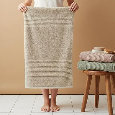 6-Piece Cotton Towel Set 600 GSM Plush Absorbent Long-Staple Jacquard Terry