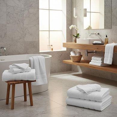 Luxury 6 Piece Towel Set 600 GSM Cotton Soft Absorbent Quick Drying Bathroom