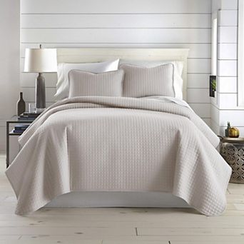 Lightweight Quilted Bedspread Set With Matching Pillow Shams Soft Easy Care Microfiber