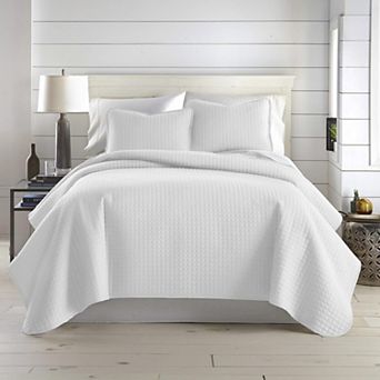 Lightweight Quilted Bedspread Set With Matching Pillow Shams Soft Easy Care Microfiber