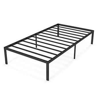 Costway Twin Size Bed Frame 14" Metal Platform Bed Base with Under Bed Storage Space