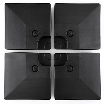 Costway 4 pc Fillable Patio Offset Cantilever Umbrella Base Stand Heavy-Duty Square