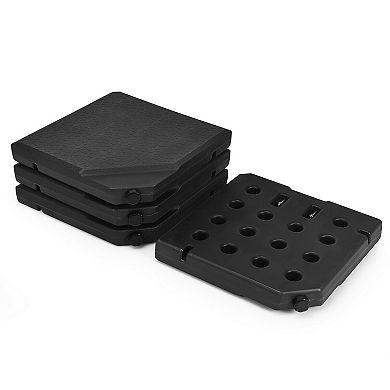 Costway 4 PC Cantilever Offset Umbrella Base Stable Weight Stand Water/Sand Filled 238lb