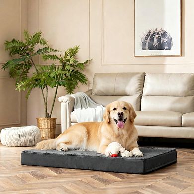 Gray XL Orthopedic Dog Bed Removable Washable Cover