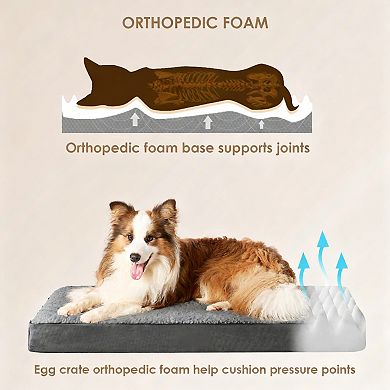 Gray XL Orthopedic Dog Bed Removable Washable Cover
