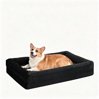 Black Orthopedic Dog Sofa Waterproof Removable Cover