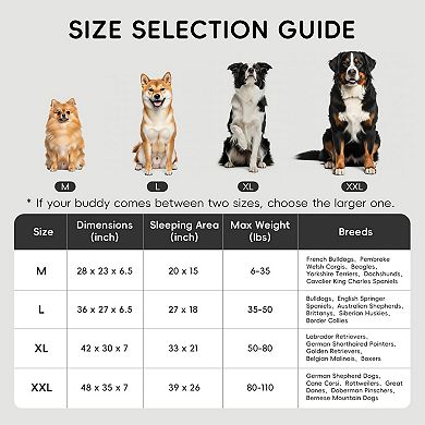 Dark Gray XL Orthopedic Dog Bed Removable Non Slip