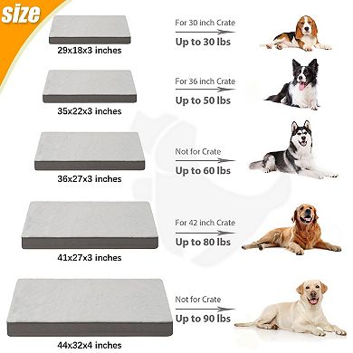 Gray Orthopedic Dog Bed Waterproof Washable Large Size