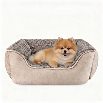 Beige Orthopedic Dog Bed Washable For All Dog Sizes