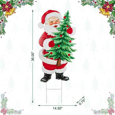 Glitzhome 36"H Metal Christmas Wall Decor
