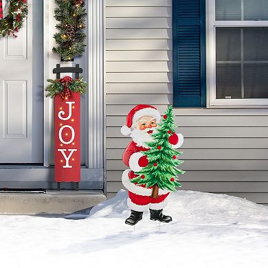 Glitzhome 36"H Metal Christmas Wall Decor