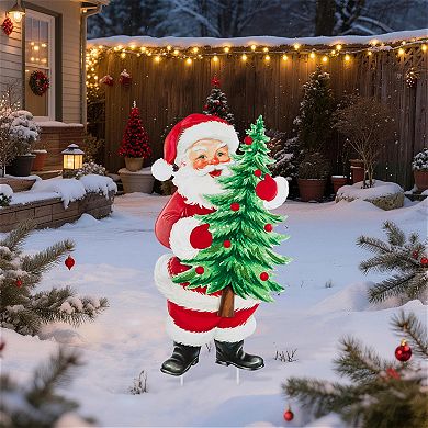 Glitzhome 36"H Metal Christmas Wall Decor