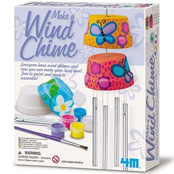 4M Make A Wind Chime DIY Craft Kit Terra-Cotta Pots & Paints Outdoor Art