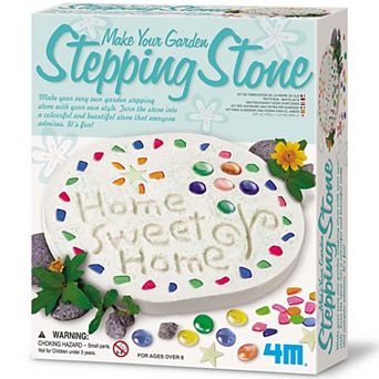 4M Make Your Garden Stepping Stone DIY Ceramic Yard Decor Kit, 7.5-Inch Mold