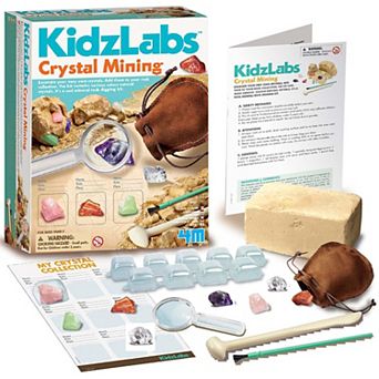 4M KidzLabs Crystal Mining Excavation Kit Dig & Discover Real Crystals STEM Toy