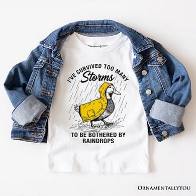 Goose Motivational T-Shirt, Survived Too Many Storms Funny Quote Tee