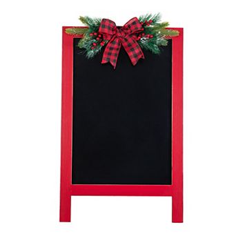 Glitzhome 24"H Christmas Wooden Easel Porch Decor