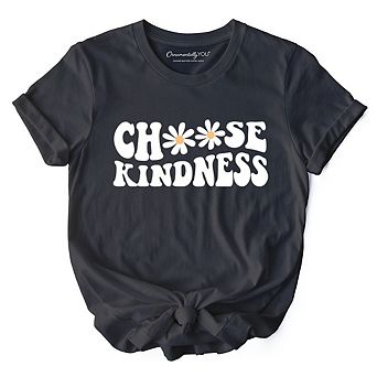 Choose Kindness Daisies T-Shirt, Retro Groovy Positive Quote Tee
