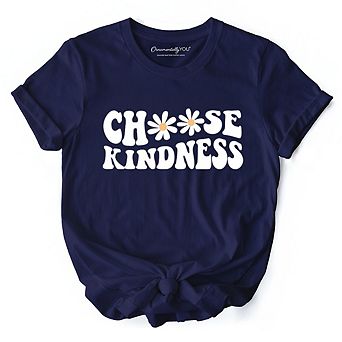 Choose Kindness Daisies T-Shirt, Retro Groovy Positive Quote Tee
