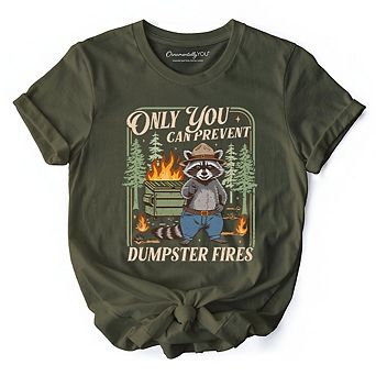 Only You Can Prevent Funny Dumpster Raccoon T-Shirt, Vintage Meme Tee