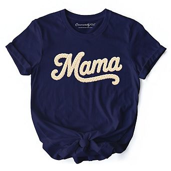 Mama Cruise T-Shirt, Printed Faux Yarn Vacation Tee