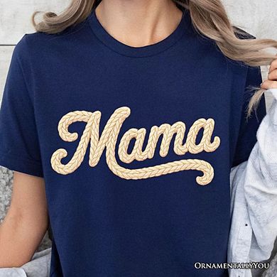 Mama Cruise T-Shirt, Printed Faux Yarn Vacation Tee