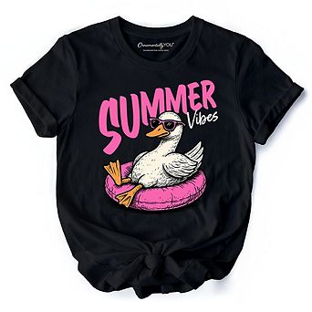 Summer Vibes Goose T-Shirt, Funny Beach Vacation Tee