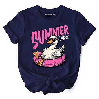 Summer Vibes Goose T-Shirt, Funny Beach Vacation Tee