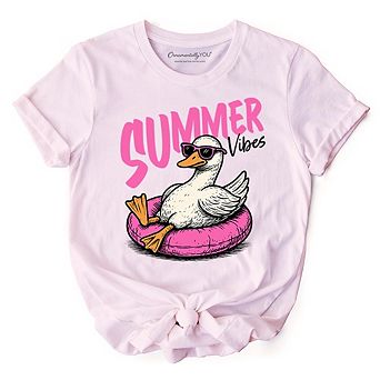 Summer Vibes Goose T-Shirt, Funny Beach Vacation Tee