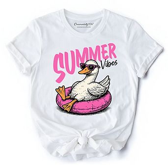 Summer Vibes Goose T-Shirt, Funny Beach Vacation Tee