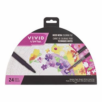 Little Yellow Bicycle Vivid by Brea Reese® 24-Sheet Mixed Media Coloring Pad