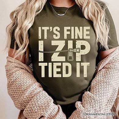 Funny Mechanic Car Guy T-Shirt, It's Fine I Zip Tied It Tee