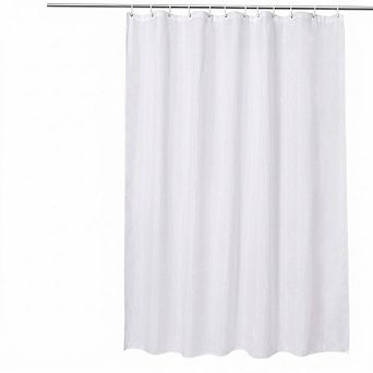 Extra Long Fabric Shower Curtain Liner, Water-Repellent, Machine Washable