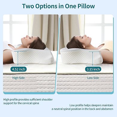 YIORTWO Ergonomic Memory Foam Cervical Pillow Breathable Washable Cover Neck Support Sleep Pillow