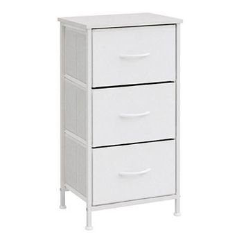 YIORTWO 3 tier Fabric Drawer Storage Dresser Metal Frame Organizer for Bedroom Entryway